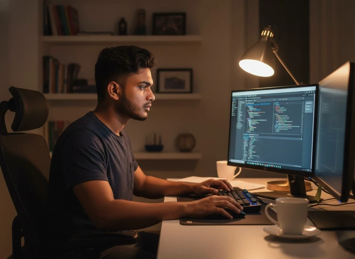 Shimul Shaikh working on search strategy